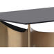 London 59.75 X 28 inch Smoked / Gold Desk